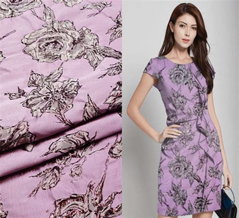 Jacquard Fabric Rose Jacquard Fabric Dress Fabric Etsy