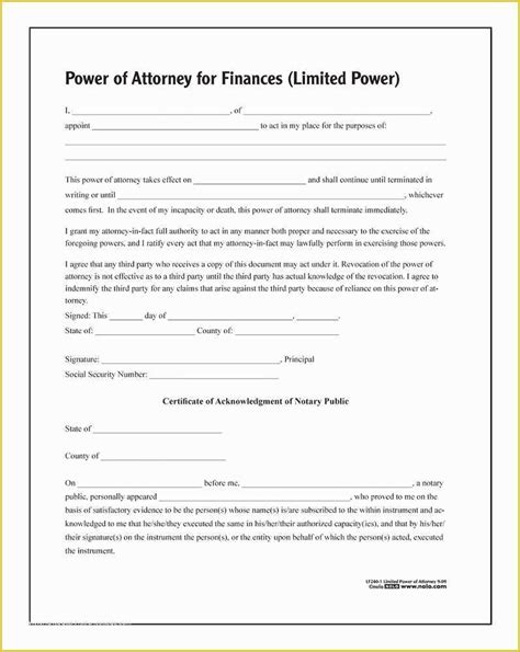 Power Of Attorney Template California