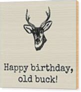 Deer Hunter Birthday Card Hunting Birthday Card Happy Birthday Old Buck Card For Hunter