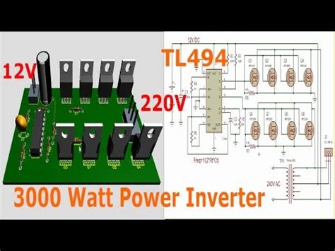 This stereo amplifier circuit diagram is cheap and simple. TL494 Inverter Circuit 3000W Complete video tutorial (12 - 220V AC) - YouTube | Power inverters ...