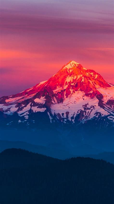 Mount Hood Wallpaper 4k Oregon Alpenglow Sunset Pink Sky Nature 4264