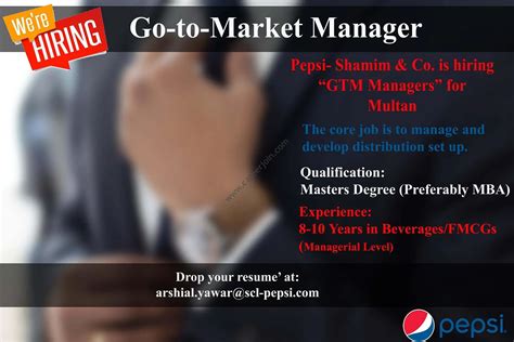 Pepsi Shamim & Co Jobs Go-to-Market Manager