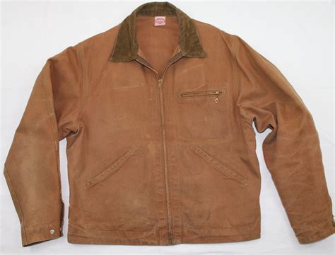 Vintage Workwear 1940s Era Carhartt Brown Duck Zipper Jacket