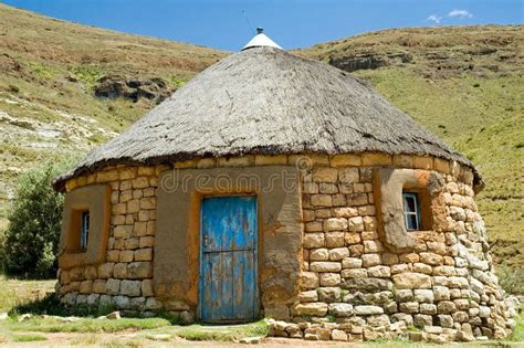 Basotho Traditional Sandstone Hut One Of The Many Forms Of Basotho
