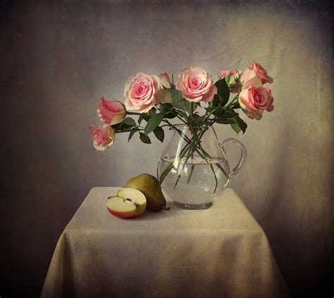 Still Life With Roses Hübsche Fototapete Photowall