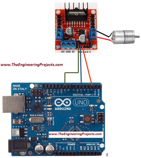 Dc Motor Direction Control Using Arduino The Engineering Projects