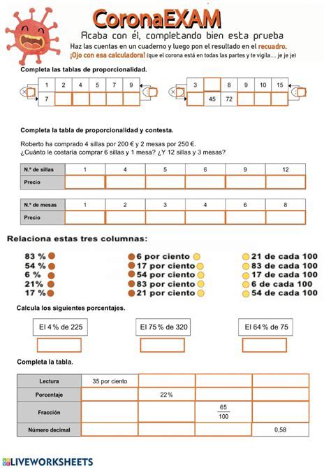 Proporcionalidad Y Porcentajes Ficha Interactiva Angulos Matematicas Images