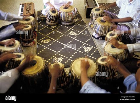 India People Learning Play Tabla Indian Classical Hi Res Stock