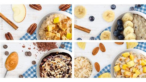 Top them with fruit for sweetness and nuts for an extra dose of protein. Oatmeal 4 Ways | Diabetic cookie recipes, Food drink, Food recipes