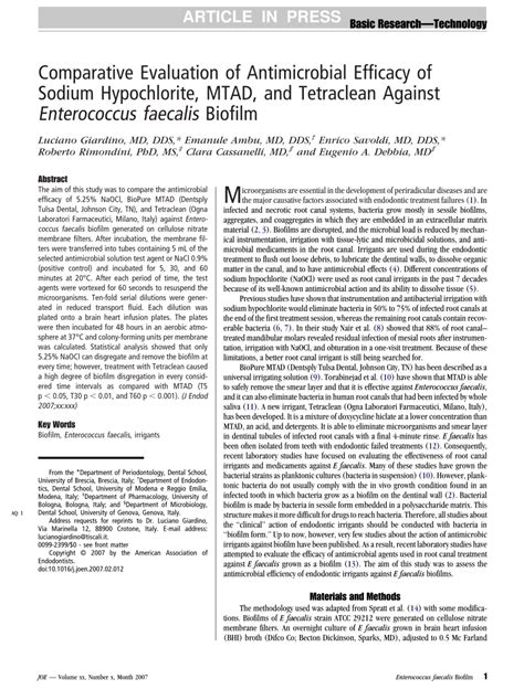 Pdf Comparative Evaluation Of Antimicrobial Efficacy Of Sodium