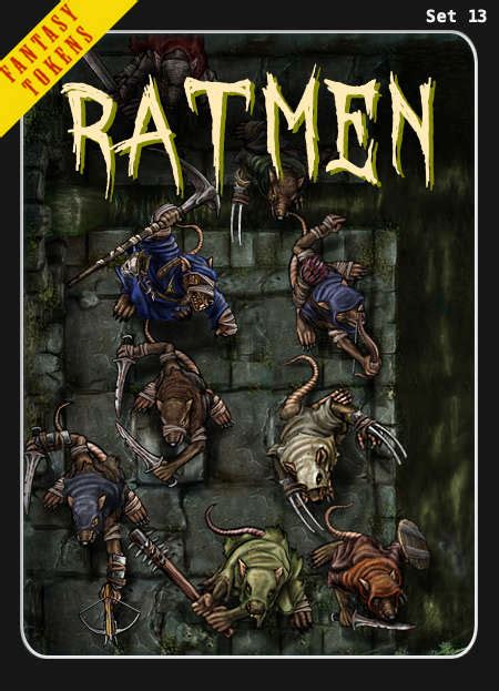 Fantasy Tokens Set 13 Ratmen Greg Bruni DriveThruRPG