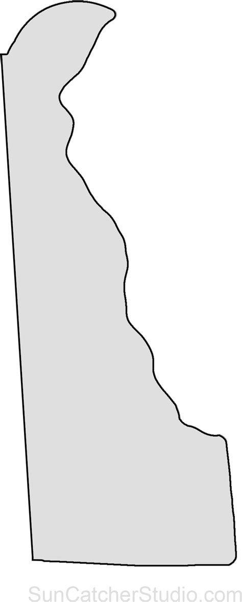 Download Delaware Map Outline Png Shape State Stencil Clip Art Png