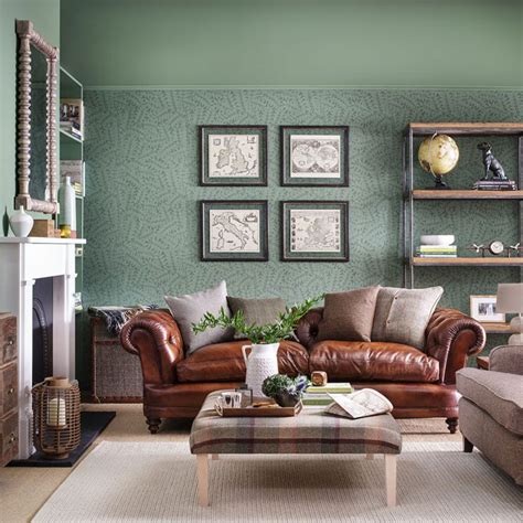 Country Themed Living Room Decor Beautiful Green Living Room Ideas For