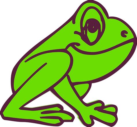 Frog Cartoon Profile Drawing Free Image Download