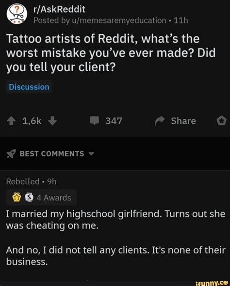 q r askreddit posted by li mcmesalemyeclucation 11h tattoo artists of reddit what s the