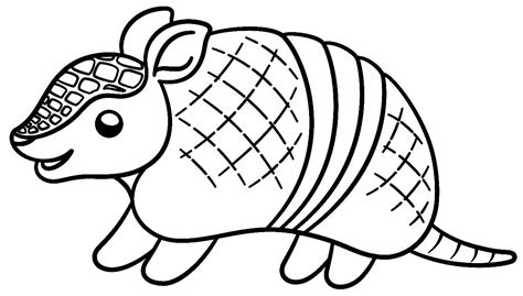 Tatu Bola Para Colorir