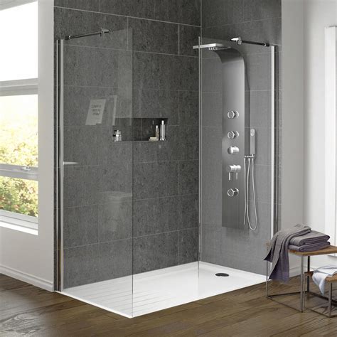 Aurora Walk In Shower Enclosure With Side Panel And Tray Now Online
