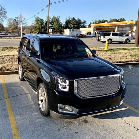 Gmc Yukon Tricked Out Blacked Out Headlights And Custom Grill Car