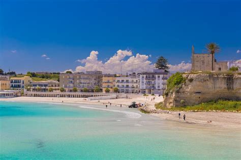 Beautiful Town Of Otranto And Its Beach Salento Peninsula Puglia