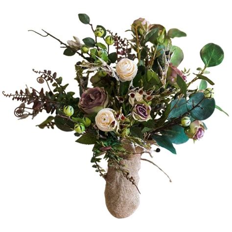 Luxury Vintage French Country Artificial Flower Arrangement Bouquet Of