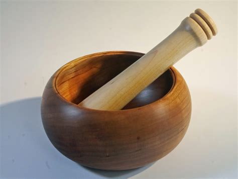 The use of mortar and pestle is to grind, mesh or crush various ingredients. Mortar and Pestle Set : Ted's Woodshop