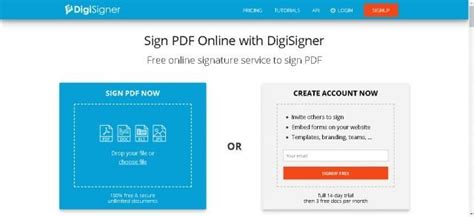 DigiSigner, a free service to sign PDF files