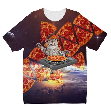 Dj Pizza Cat All Over Printed Kids T Shirt Etsy