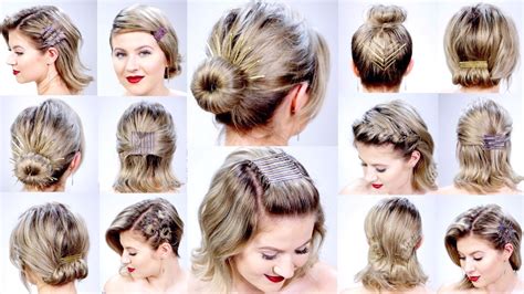 Tied Up Hairstyles For Short Hair Wavy Haircut