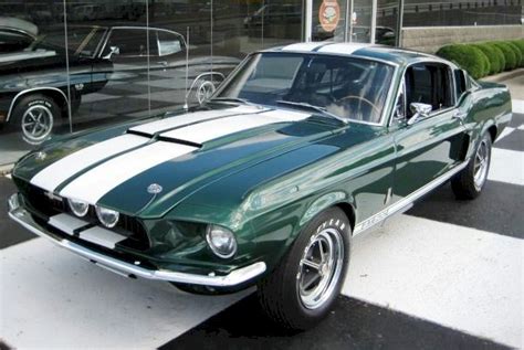 Dark Moss Green 1967 Ford Mustang Shelby Gt 500 Fastback
