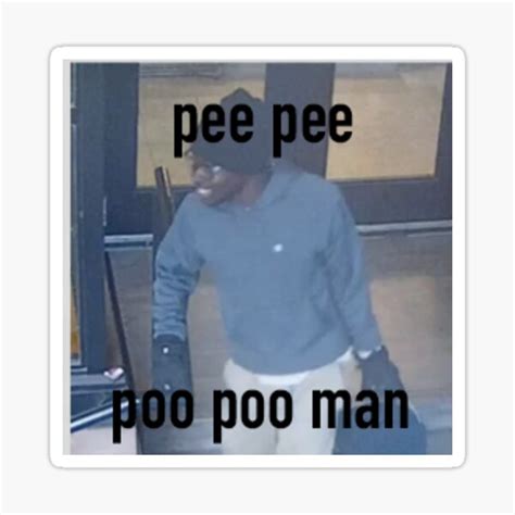 Pee Pee Poo Poo Man Sticker By Eaw Redbubble