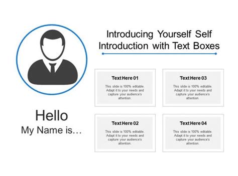 Introducing Yourself Self Introduction With Text Boxes Templates