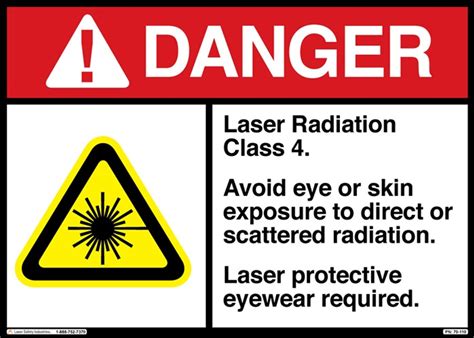 Class 4 Laser Safety Sign