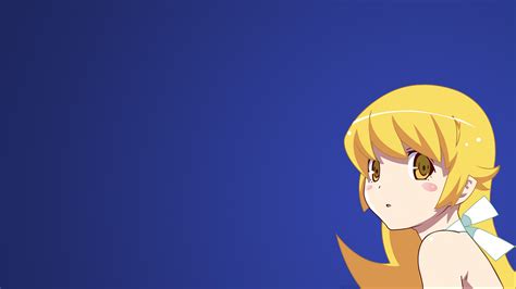 Anime Anime Girls Oshino Shinobu Blonde Long Hair Vector Art