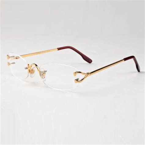 Vazrobe Wooden Leg Glasses Frame Men Eyeglasses Man Gold Brand