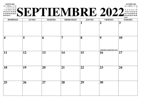 Solo imprima los meses requeridos; CALENDARIO SEPTIEMBRE 2022 : EL CALENDARIO SEPTIEMBRE PARA ...