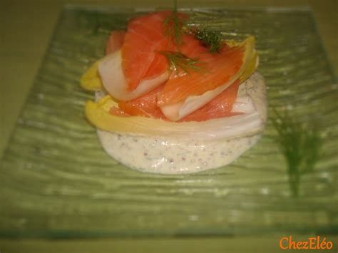 Chez Eléo Millefeuille d endives au saumon fumé