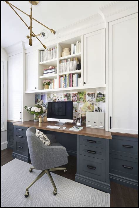 Awesome Built In Cabinet And Desk For Home Office