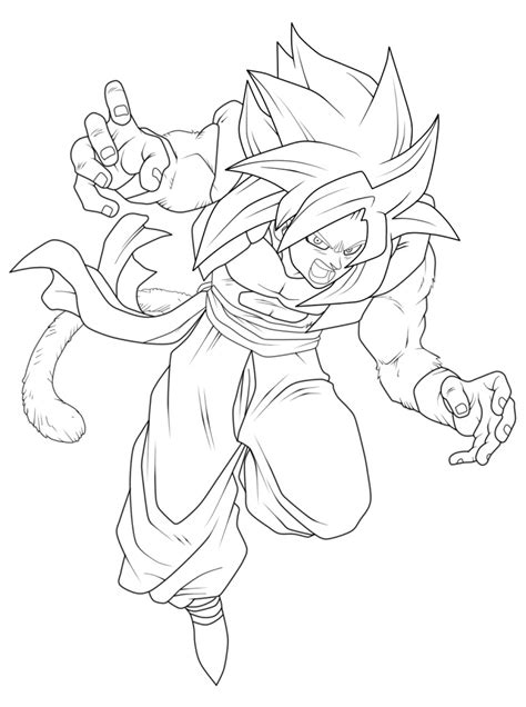 Boceto De Gogeta Ssj Para Colorear Imprimir E Dibujar Coloringonly Com