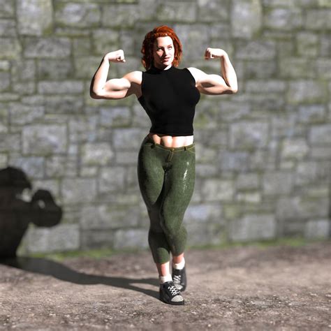 Redheaded Muscle Girl By Lingster On Deviantart