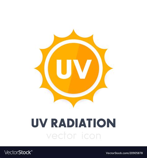 Uv Radiation Ultraviolet Icon Royalty Free Vector Image