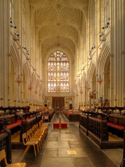 Bath Abbey Nave And West Window © David Dixon Geograph Britain And