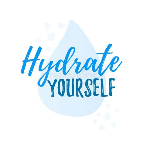 Hydrate Yourself And Drink Healthy Water Vector Stock Vector