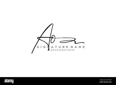 Ao Letter Signature Logo Template Elegant Design Logo Sign Symbol