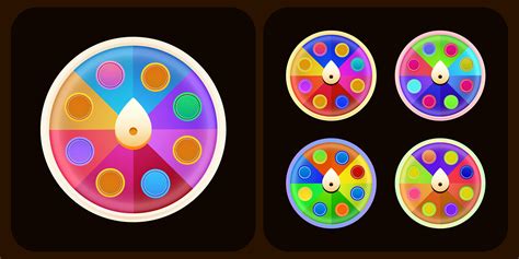 Realistic 3d spinning fortune wheel, lucky roulette vector illustration