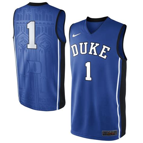 Nike Duke Blue Devils 1 Elite Replica Basketball Jersey Duke Blue