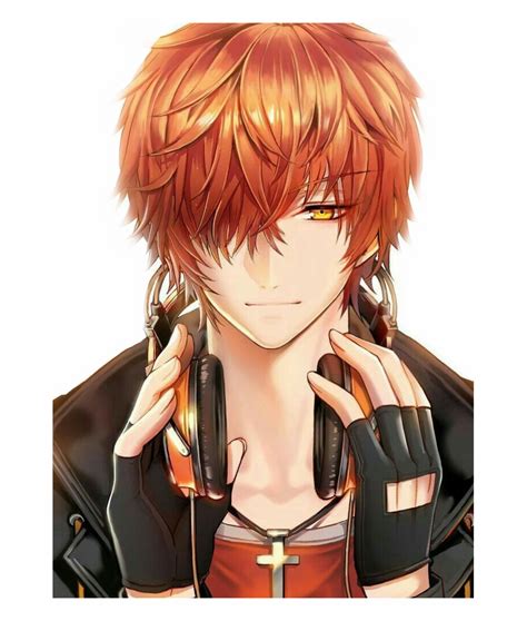 Animeboy Orangehair Anime Manga Boy Headphones Anime Boy With Headphones Transparent