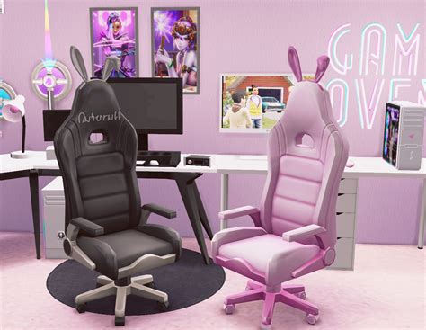 Bunny Gaming Chair Desimny On Patreon Sims 4 Bedroom Sims 4 Cc