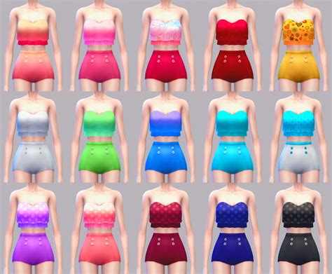 Sims 4 Ccs The Best Swimsuits Set By Manueapinny