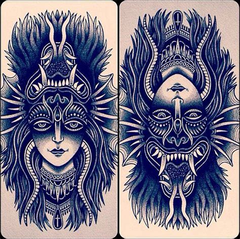 Double Sided Face Tattoo Faceartdrawingsketchesawesome