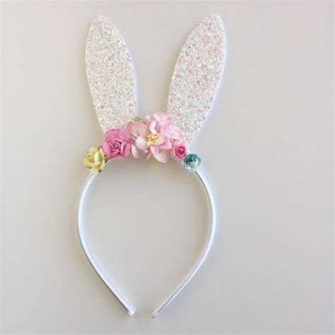 Headband Easter Headband Bunny Ears Easter Glitter Felt Easter
